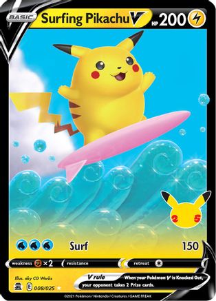 Surfing Pikachu V (008/025) (CLB)