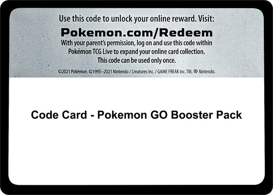 Image for Code Card - Pokemon Go Booster Pack (PGO) - Pokemon
