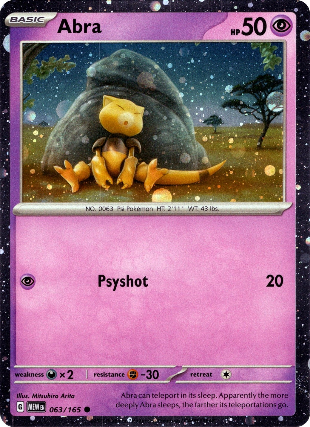Abra - 063/165 (Cosmos Holo) (063/165) (MCAP)