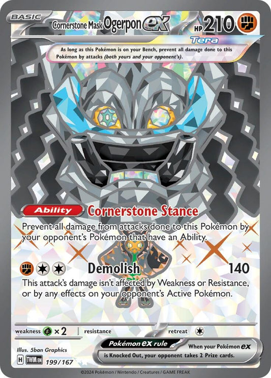 Cornerstone Mask Ogerpon ex (199/167) (TWM)