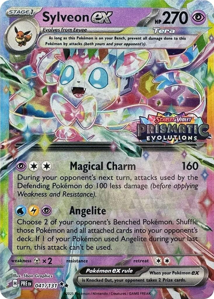 Sylveon ex - 041/131 (Prismatic Evolutions Stamp) (041/131) (MCAP)