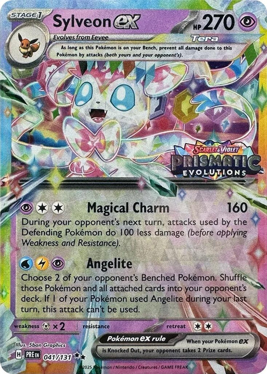 Sylveon ex - 041/131 (Prismatic Evolutions Stamp) (041/131) (MCAP)